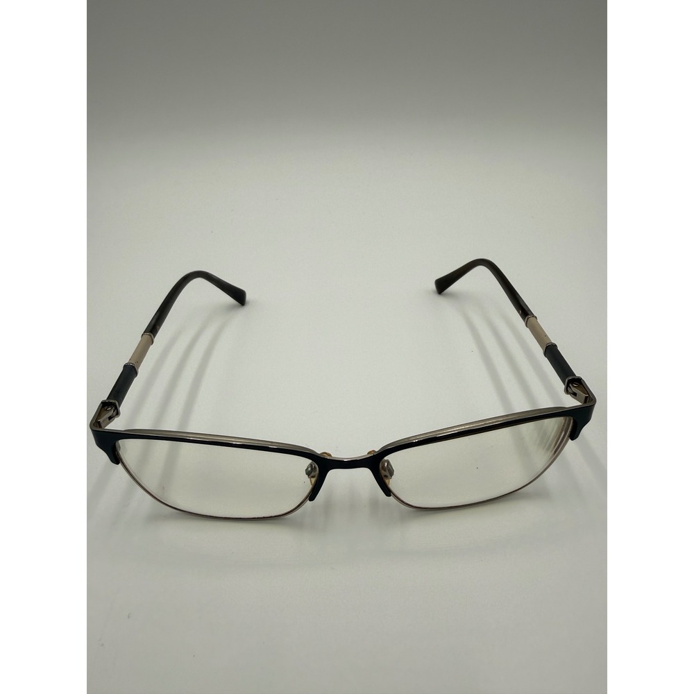 Cole Haan Eyeglasses Women Gunmetal Black Good Rectangular Metal Frame